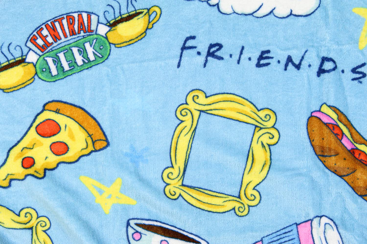 The Northwest Company Friends TV Show Series Icons Allover Design Logo Peluche Coperta 100 cm x 60 cm
