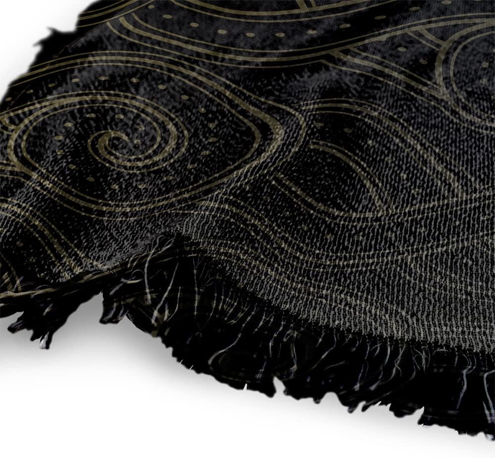 LOGOVISION House of The Dragon Blanket, 50"x60" Dragon Crown Woven Tapestry Cotton Blend Fringed Throw Blanket