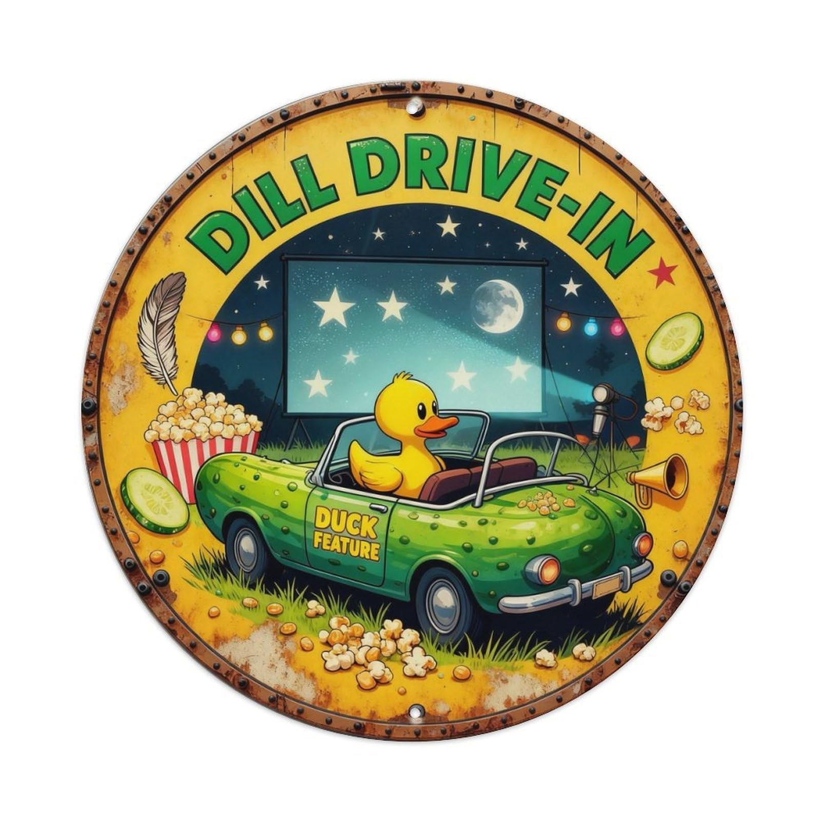 Dill Drive In Sign Metal Tin Sign Plaque