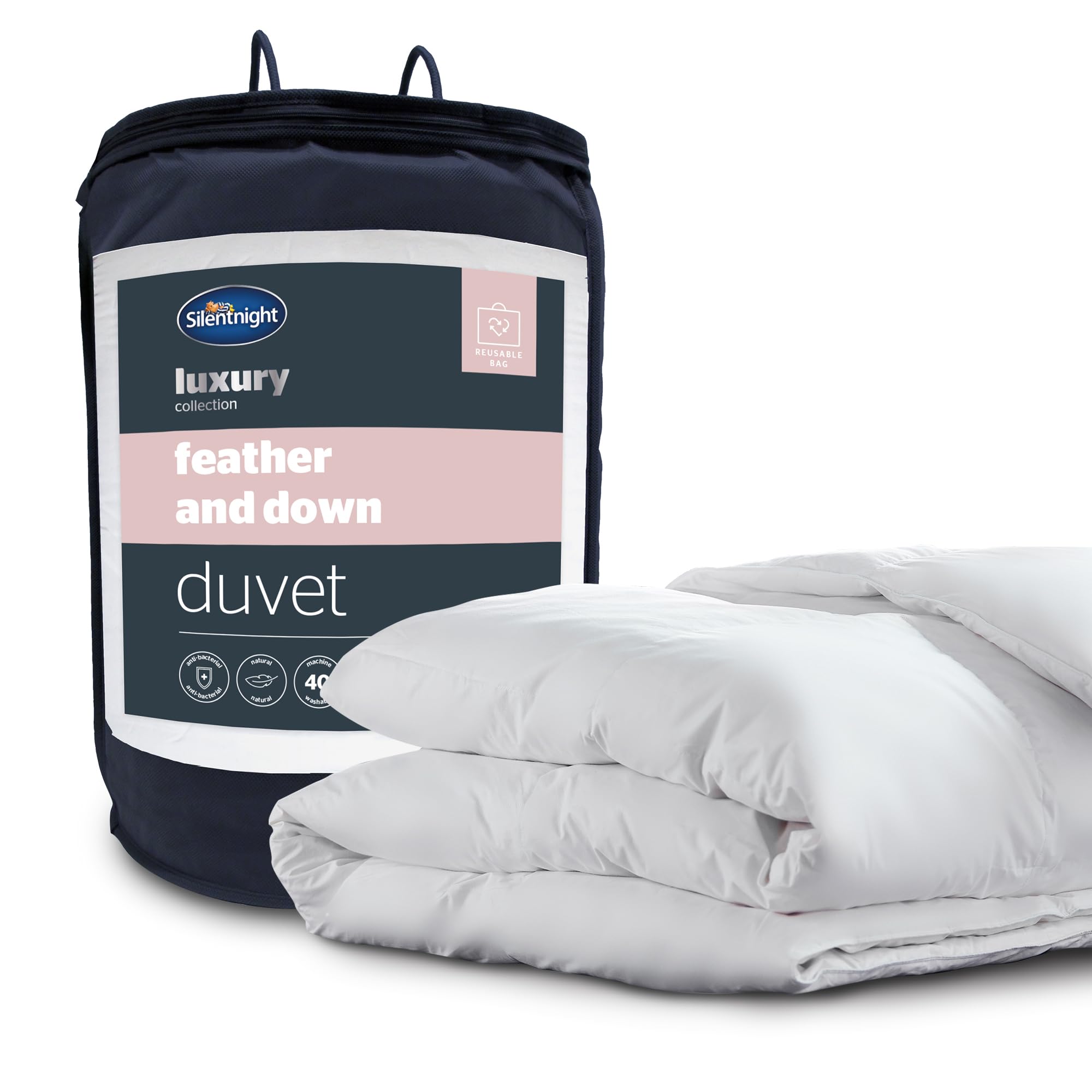 Silentnight Duck Feather and Down Duvet - Luxury 10.5 Tog Double Duvet Feather and Down Wa...