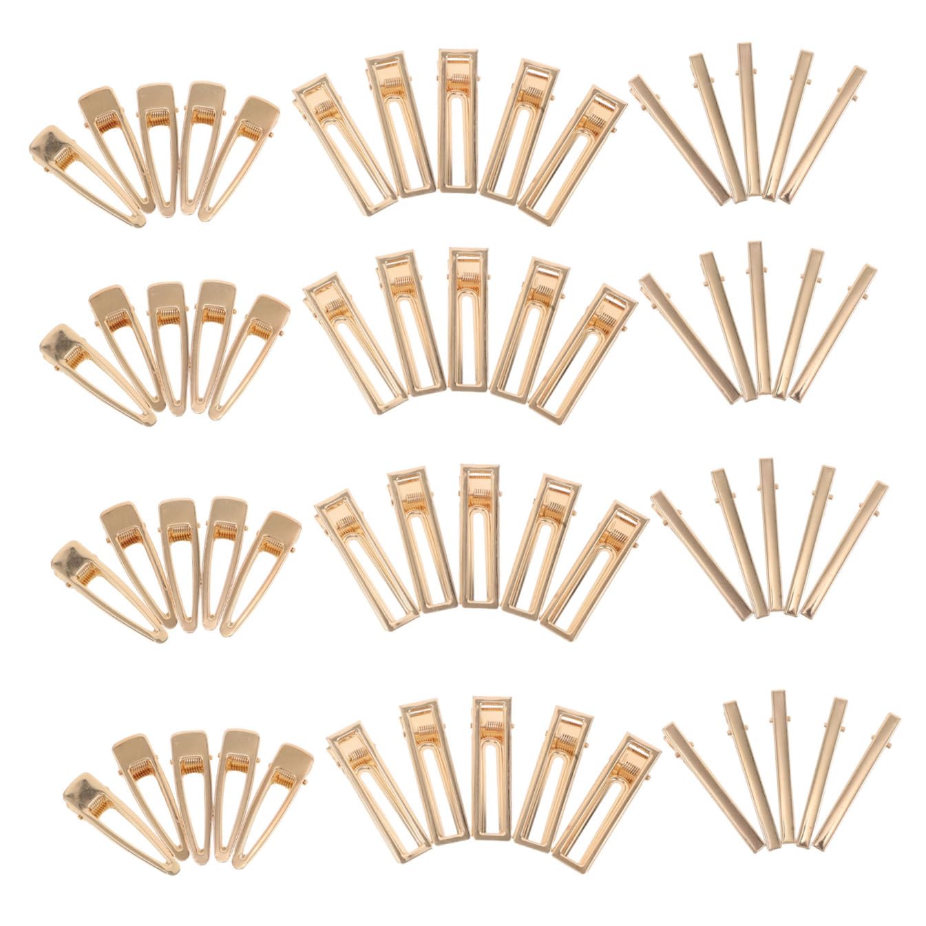 LIFKOME 60 Piezas Clips de Pelo Metálicos Estilizados con Diseño Hueco Ligero y Seguro para Niñas Adolescentes y Mujeres Accesorios DIY para Peinados y Diario