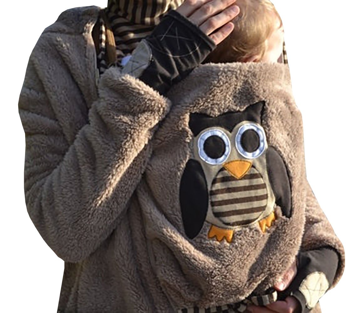 Baifern Women's Baby Carrier Kangaroo Wool Outerwear Coats Apparel