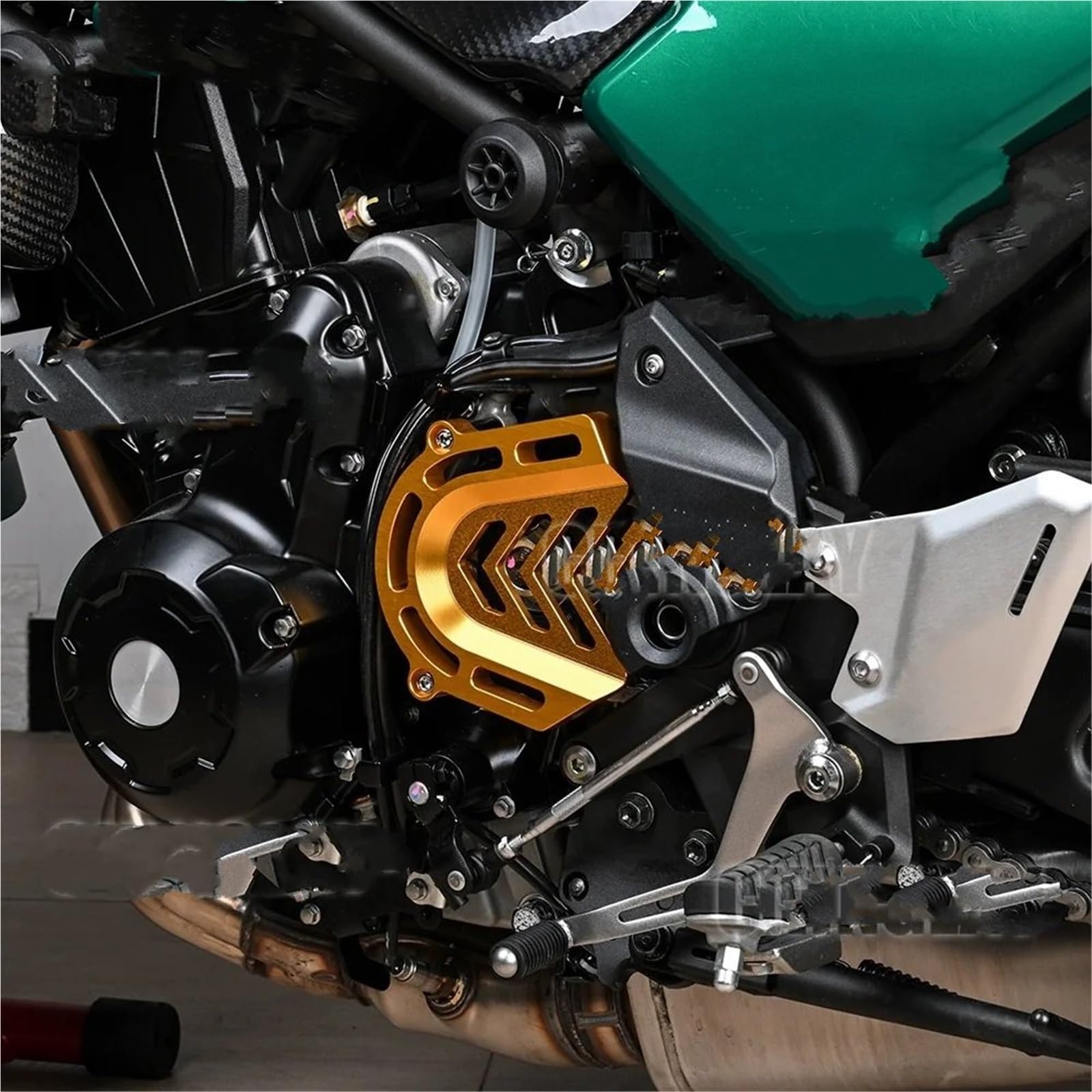 Kettenradabdeckung Ritzel Abdeckung Crash Protector Rahmen Slider Passt Für Kawasaki Z650RS ChainGuards Riemenscheibe Stabilisator