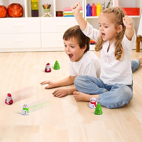 Miniatura 5 de ArtCreativity Autos de Navidad  Juego de 6 autos de tracción hacia atrás  Juguetes para niños con diseños navideños  Juguetes temáticos de Navidad
