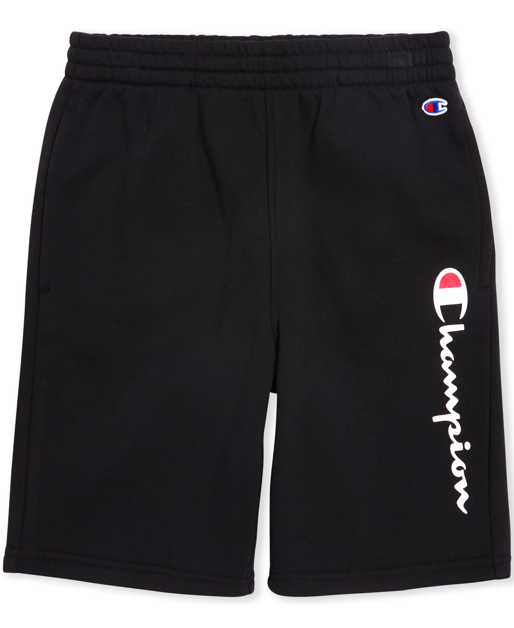 Champion Boys Shorts 2 Pack Athletic Fleece Short for Boys Grey Heather-Black