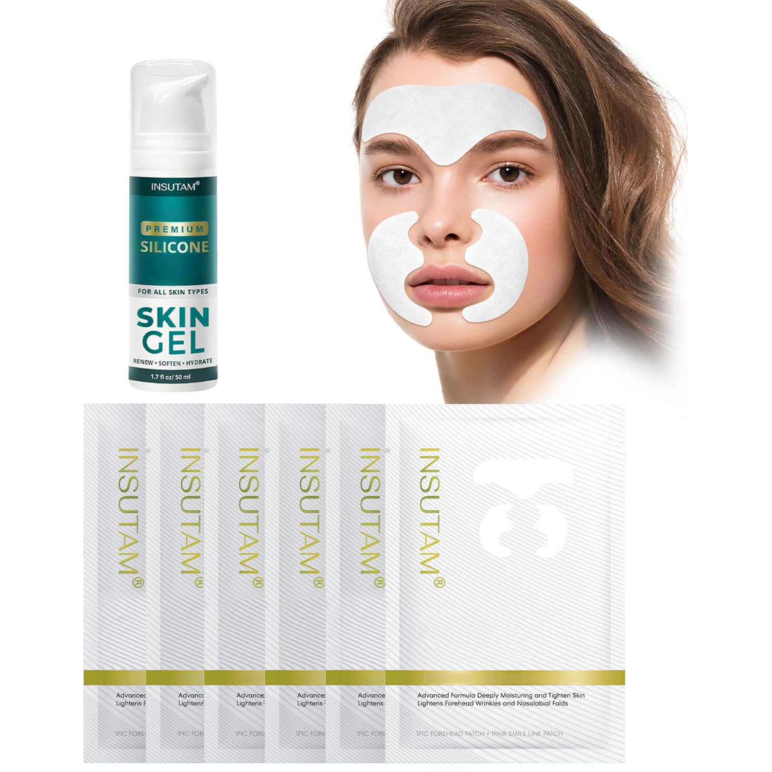 Silicone Scar Gel for Skin Scars: Medical Grade Silicone for Sensitive Skin - Premium Scar Gel for Stretch Marks Surgical Scars Injuries Burns Acne Scars Other New Old Scars