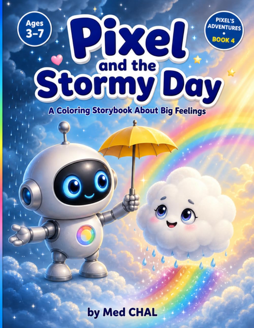 Pixel and the Stormy Day: A Coloring Storybook About Big Feelings | Fun Read-and-Color Adventure for Kids Ages 3-7 (Pixel's Adventures)