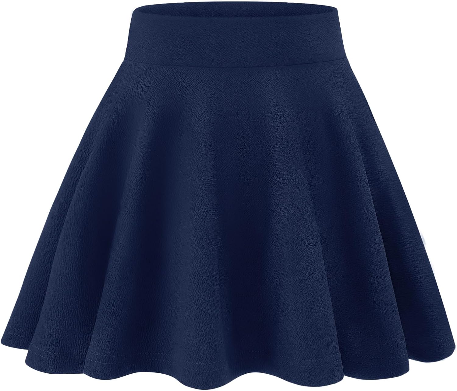 KEREDA Girls Casual Mini High Waist Stretchy Flared Pleated Skater Uniform Skirts