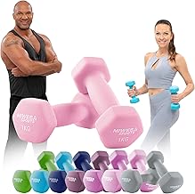 Miweba Sports Neopren Hantelset NKH100 |  Hanteln - 0.5-10.0 Kg - Hexagon Hanteln Set - Kurzhanteln - Kurzhantel Set - Gymnastikhanteln - Hantel Set - Dumbbell