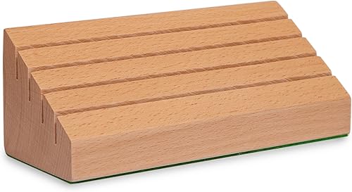 Miniatura 3 de Portatarjetas de haya maciza de tamaño estándar juego de 2 piezas de almacenamiento de cartas