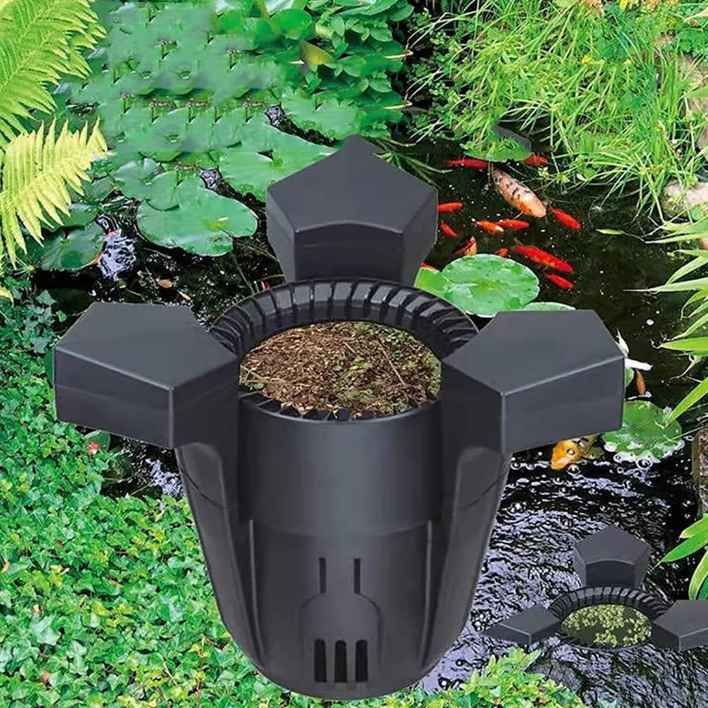 FURLOU Skimmer Galleggiante per Stagno, Skimmer Galleggiante ad Aspirazione, Robot per Skimmer per Piscina Skimmer e Chiarificatore, Pulitore Automatico per Piscina, Estrattore per Superficie Piscina