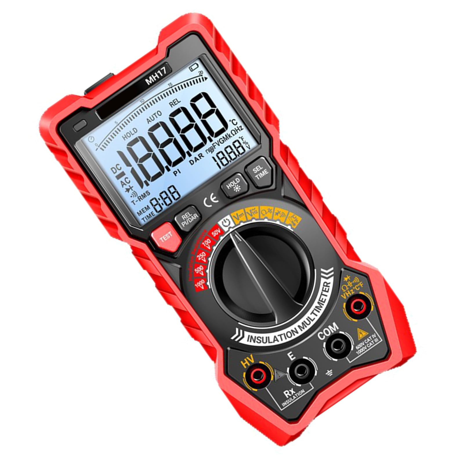 Kalttoy Handheld Digital Multimeter Digital Backlights Ammeter Voltmeter Ohms Voltages Tester Meter For Electrican Multimeter Tester