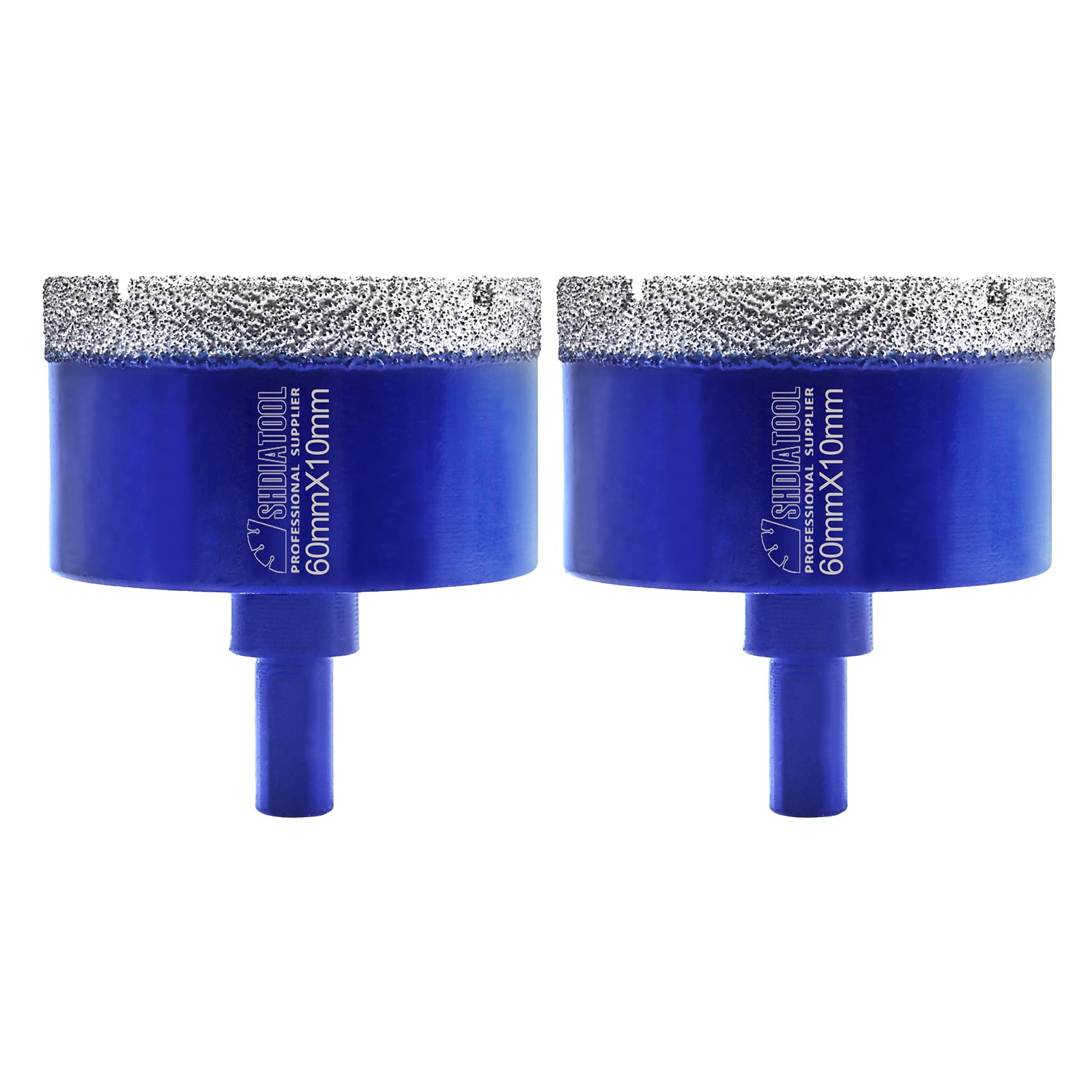 SHDIATOOL Diamond Drill Core Bits 2PC 60mm Triangle Shank Hole Saw for Porcelain Tile Marble Ceramic Granite — image 1