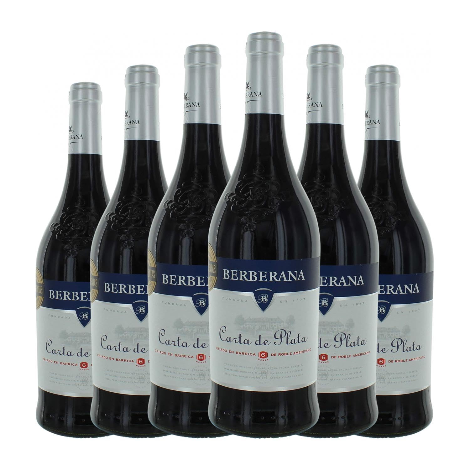 Berberana Carta de Plata Negre Joven 75 cl Vino tinto (Caja de 6 Botellas de 75 cl)