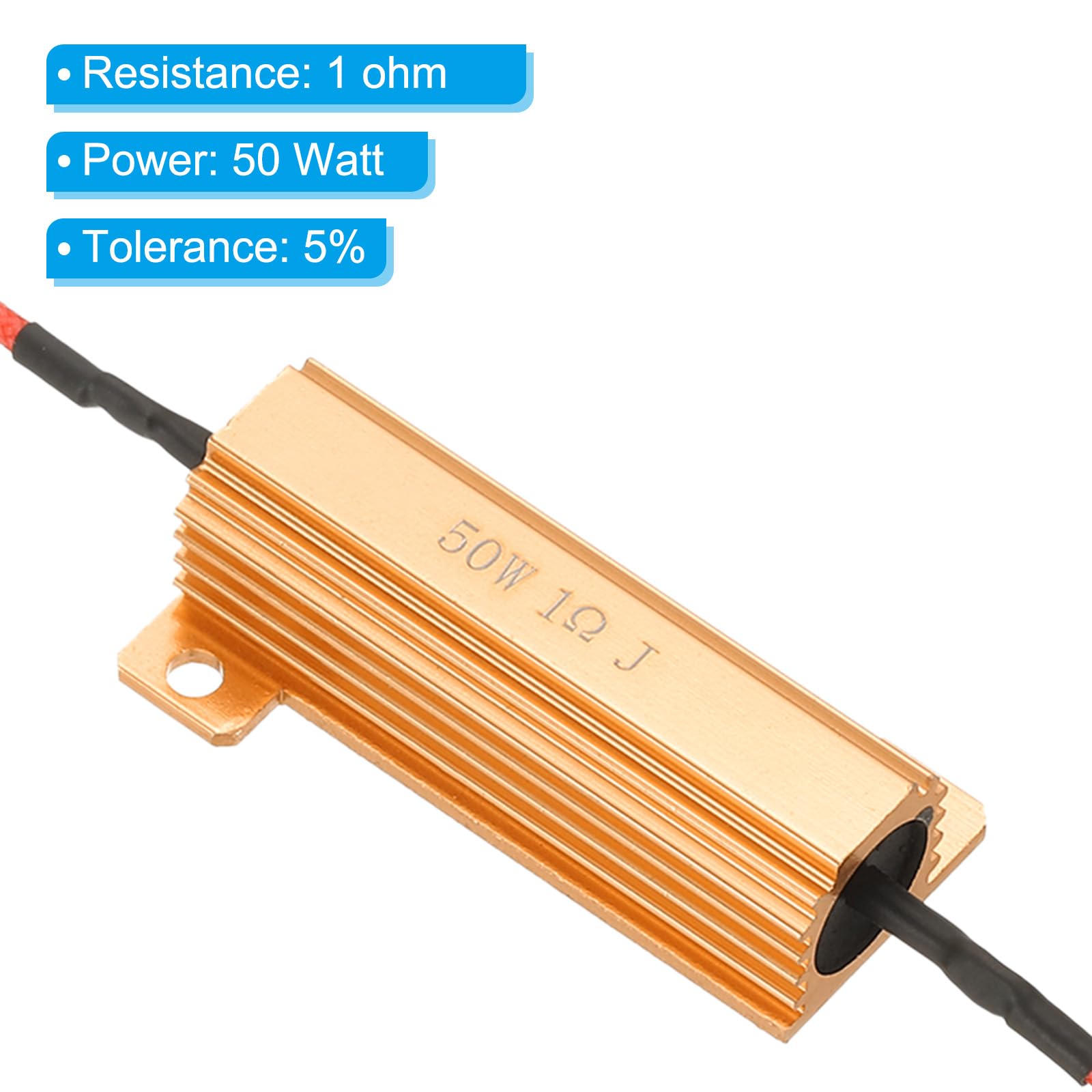 PATIKIL 100W 5K Ohm Résistance De Coque En Aluminium, 4 Pcs