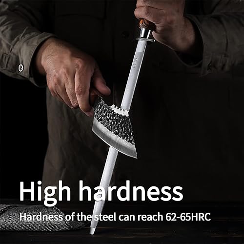 Miniatura 2 de KINTIF Afilador de cuchillos profesional de acero de 10 pulgadas para afilar líneas finas alta dureza acero para afilar cuchillos planos