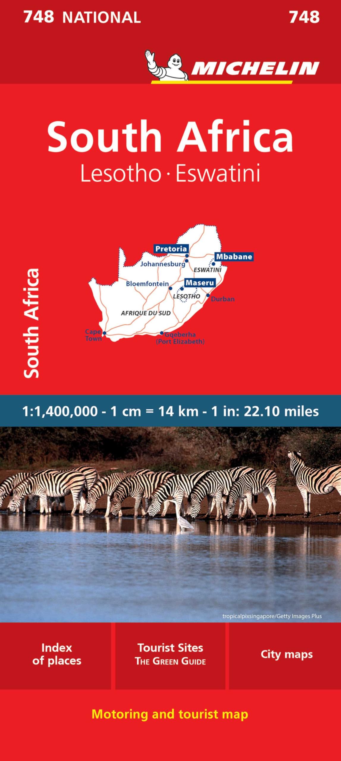 South Africa - National Map 748: Straßen- und Tourismuskarte 1: 1.500.000 (Michelin Maps National, 748)