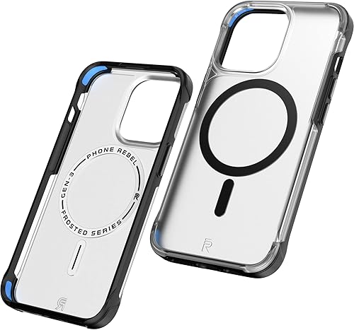 Miniatura 9 de REBEL Funda transparente para iPhone 13 Pro Serie esmerilada Gen-3 compatible con MagSafe, translúcido mate, protección a prueba de golpes, botones
