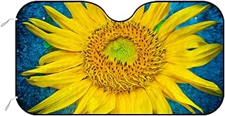 Para-brisa de carro para-sol capa girassol abstrato veículo guarda-sol escudo protetor de viseira bloqueia raios UV protetor de assento para caminhões Vans 140 x 70 cm
