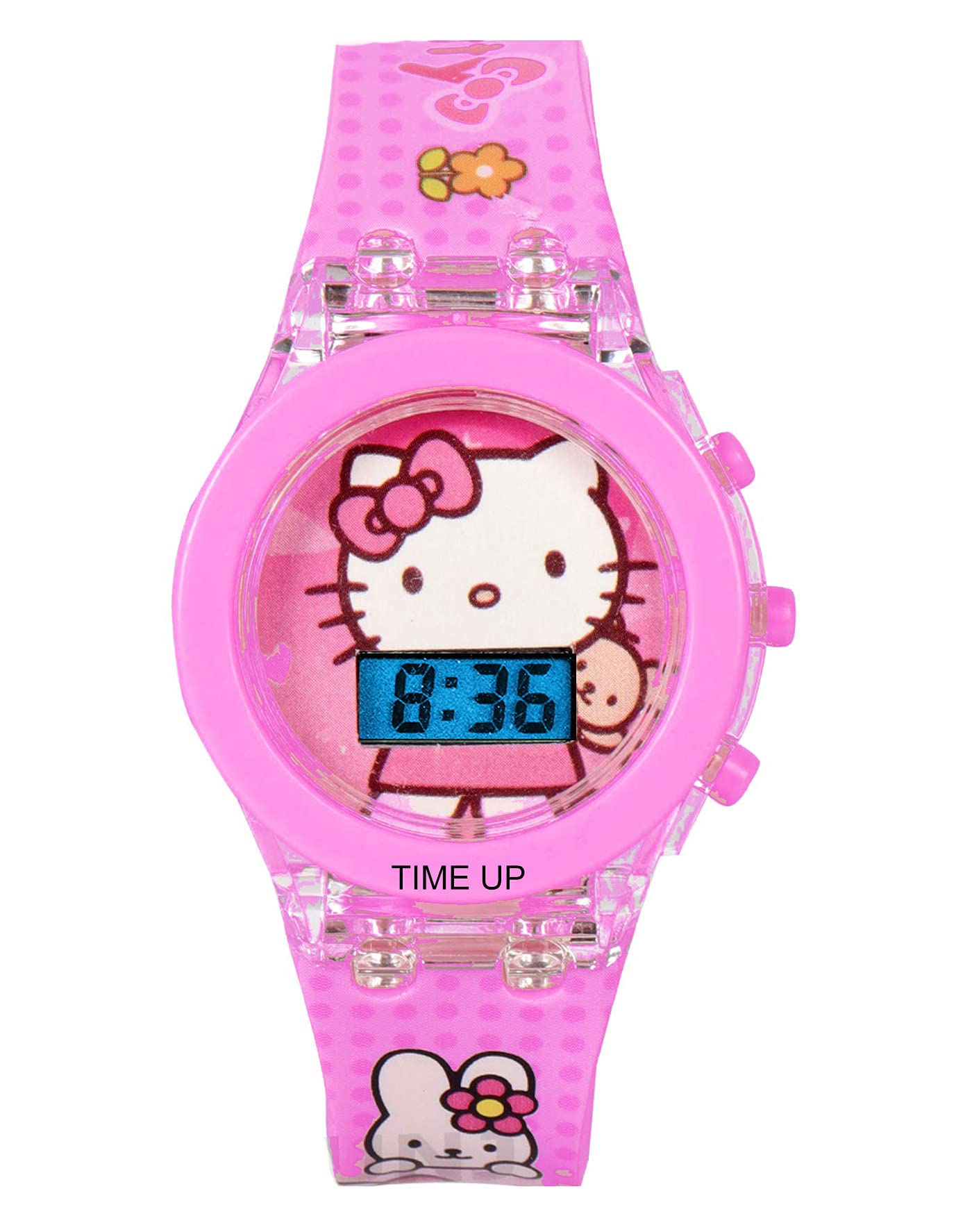 Time Up Digital Dial Multicolor Glowing Light Cartoon Watch for Boys & Girls-GLW-57 (Kitty Pink) (B0917GMVFJ) Amazon Price History, Amazon Price Tracker