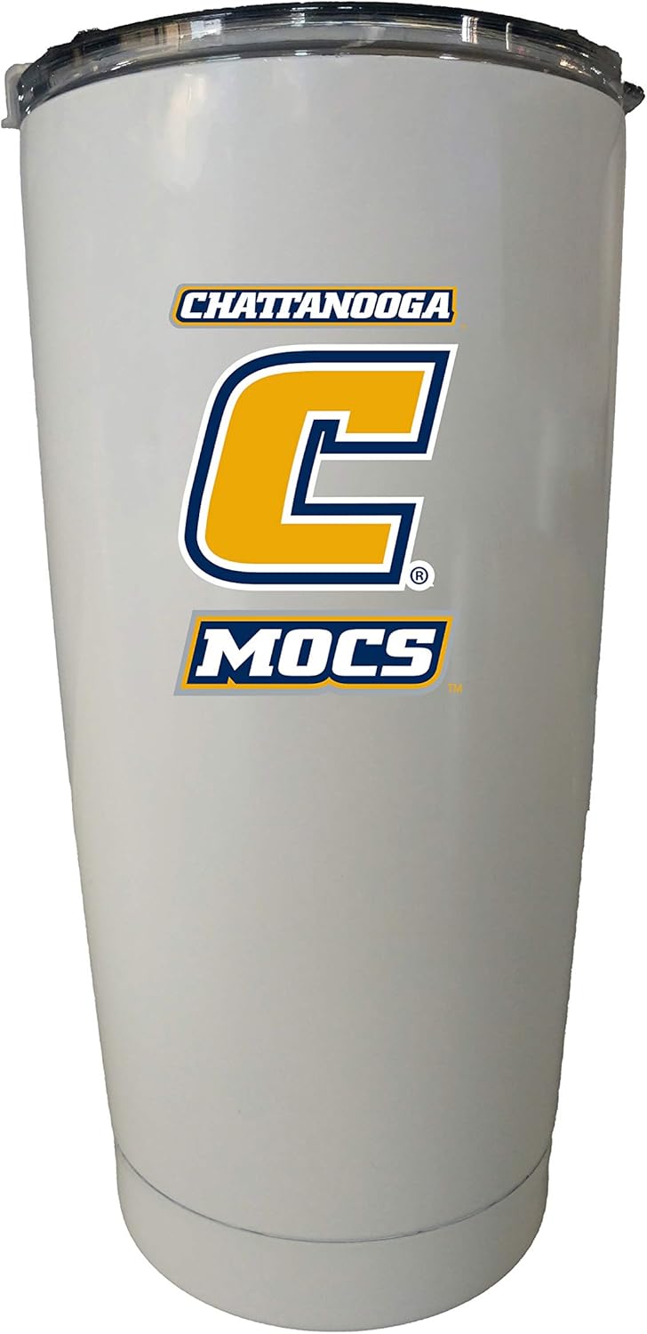 University of Tennessee at Chattanooga 16 oz Insulated Stainless Steel Tumblers White. Officially Licensed Collegiate Product