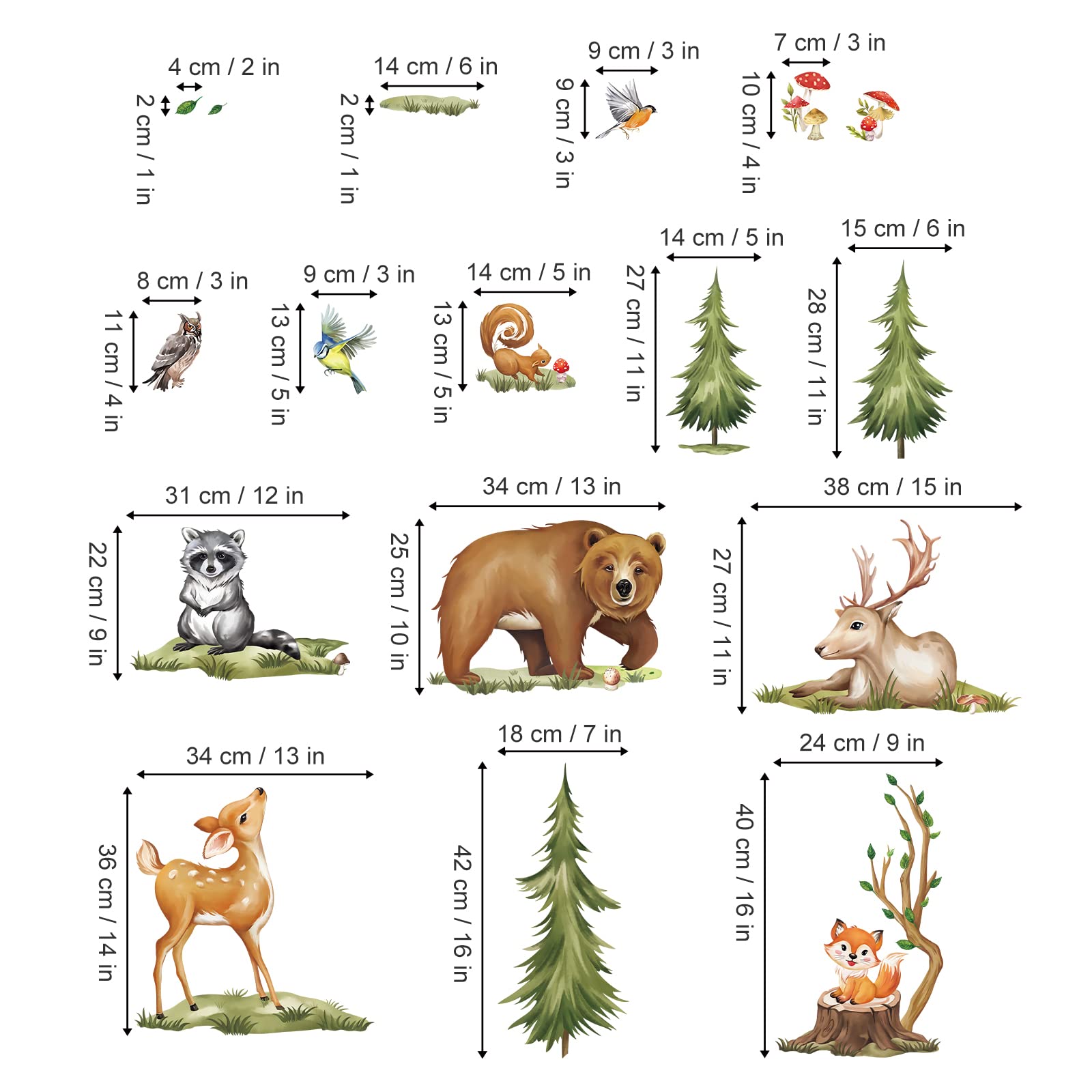 wondever Sleeping Bear on the Moon Wall Stickers Stars and