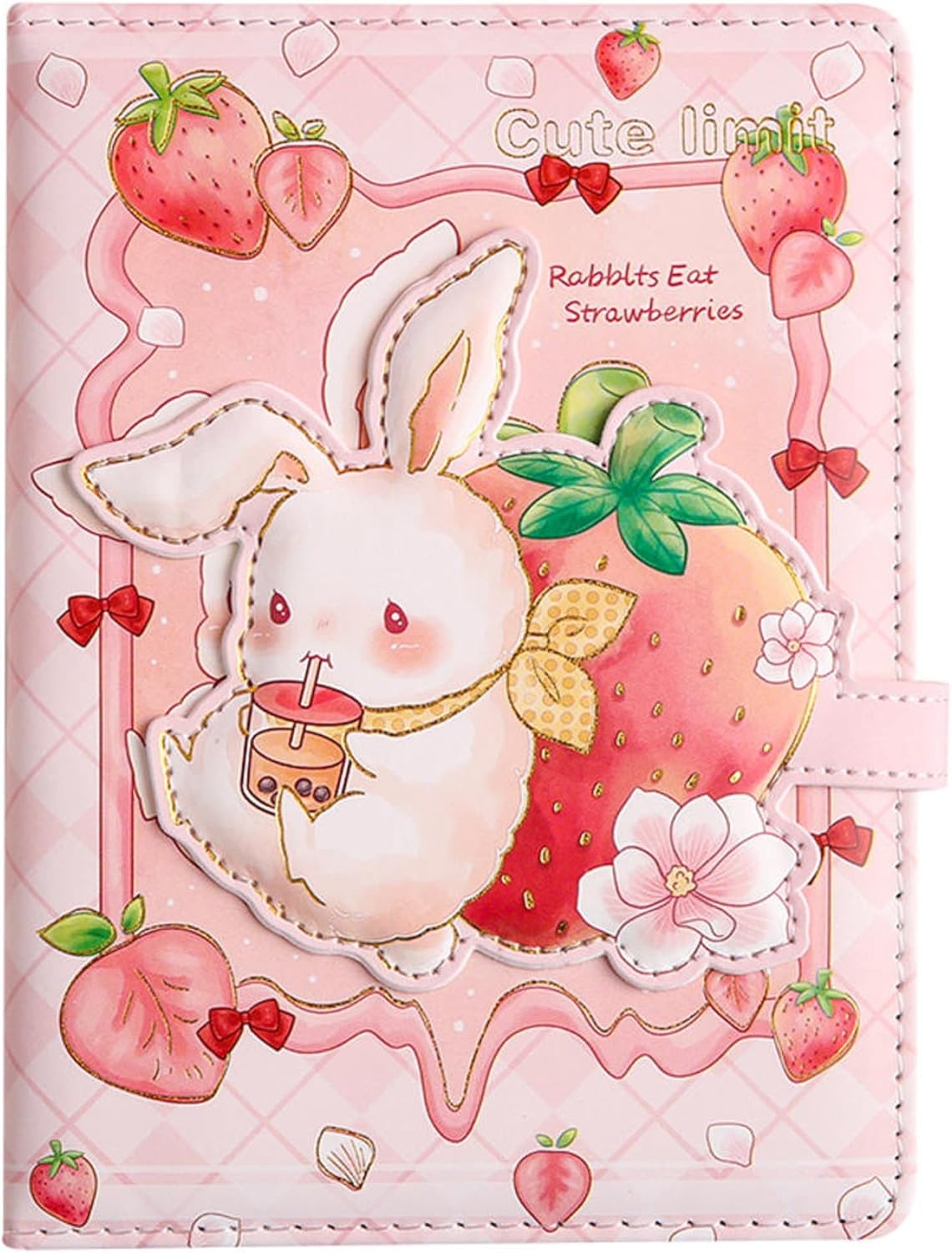 Howork 日記帳 小学生 a6 手帳 韓国 文房具 絵日記 可愛い アニメ PU 厚手 ノート 自由帳 プラン 旅行 手書き用 記録 メモ帳 マグネットボタン ダイアリー 家計簿 携帯 学用品 オフィス 入学 新学期準備 キャンパス 女の子 記念日 誕生日 贈り物 進学 卒業記念品 クリスマス 子供 人気 プレゼント (D)