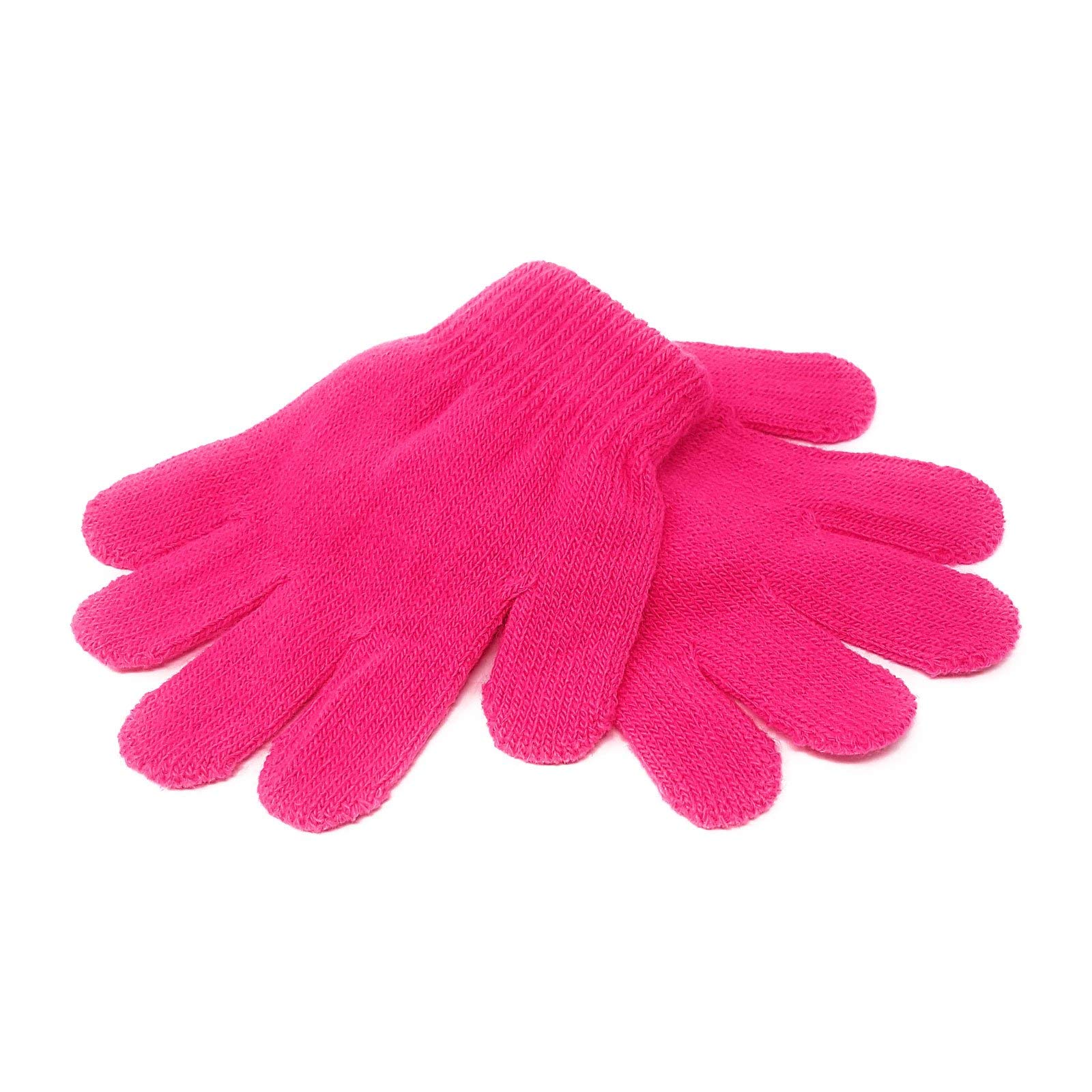 Ws Uk Unisex Kids Neon Pink Kids Magic Winter Gloves [Neon Pink]