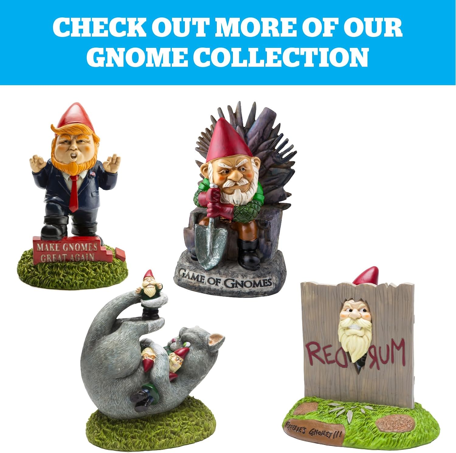 Godzilla Garden Gnome Statue, Outdoor Lawn & Yard Monster Figurine Sculpture Decorations, Funny Housewarming Gag Gift