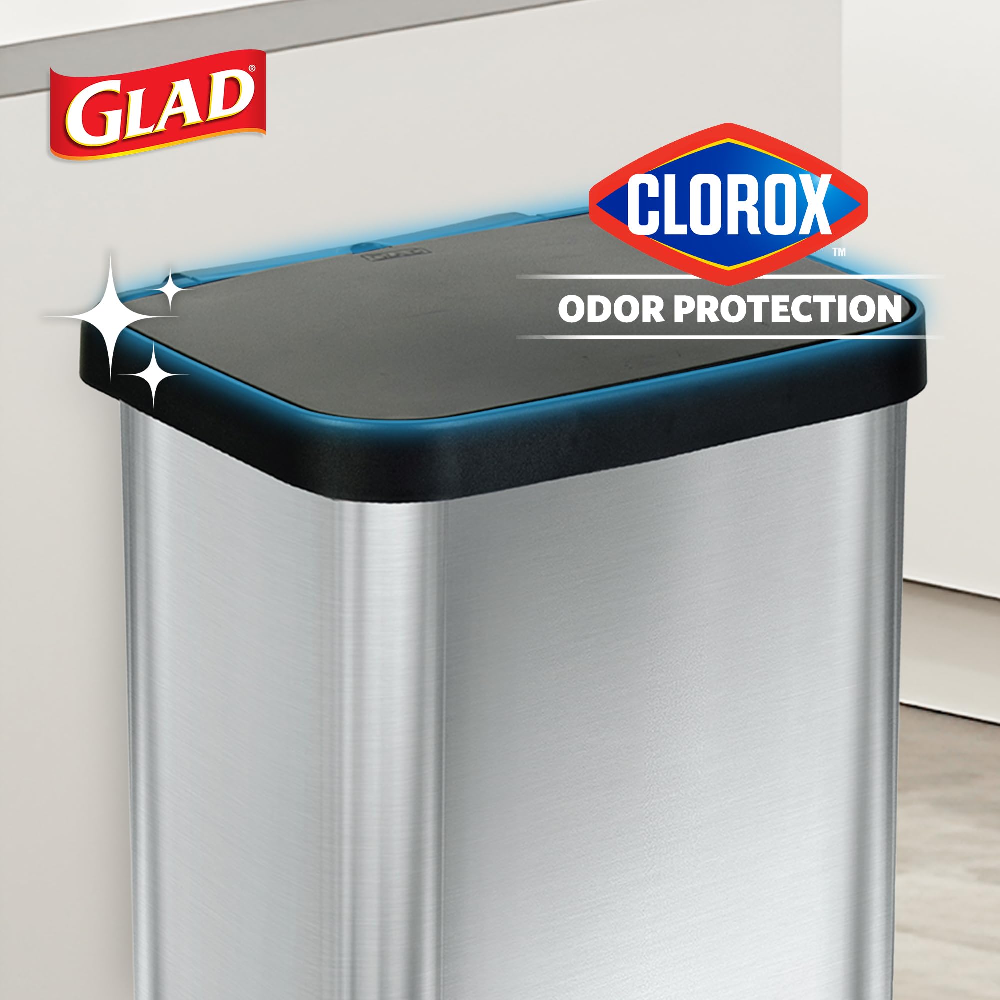 Amazon｜Glad (グラッド) ステンレススチール ステップゴミ箱 Clorox臭