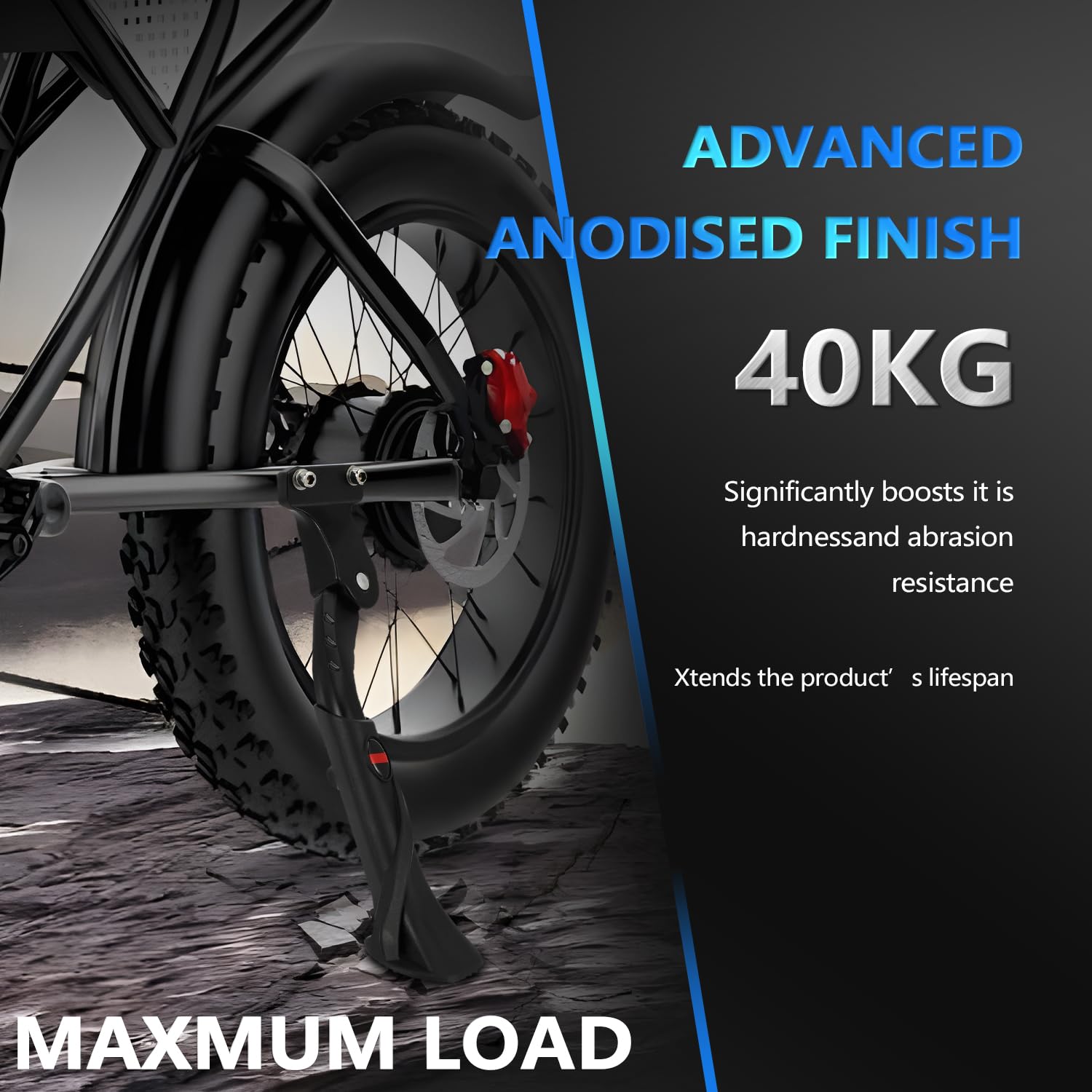 E Bike - Soporte lateral ajustable CNC para bicicleta eléctrica Ridstar Q20