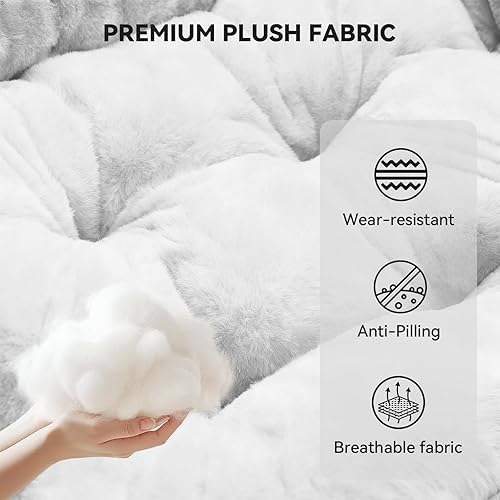 Miniatura 6 de Magshion Silla platillo plegable con otomana para adultos, cómodo asiento de lectura, asiento de piel sintética con marco de metal acolchado grueso