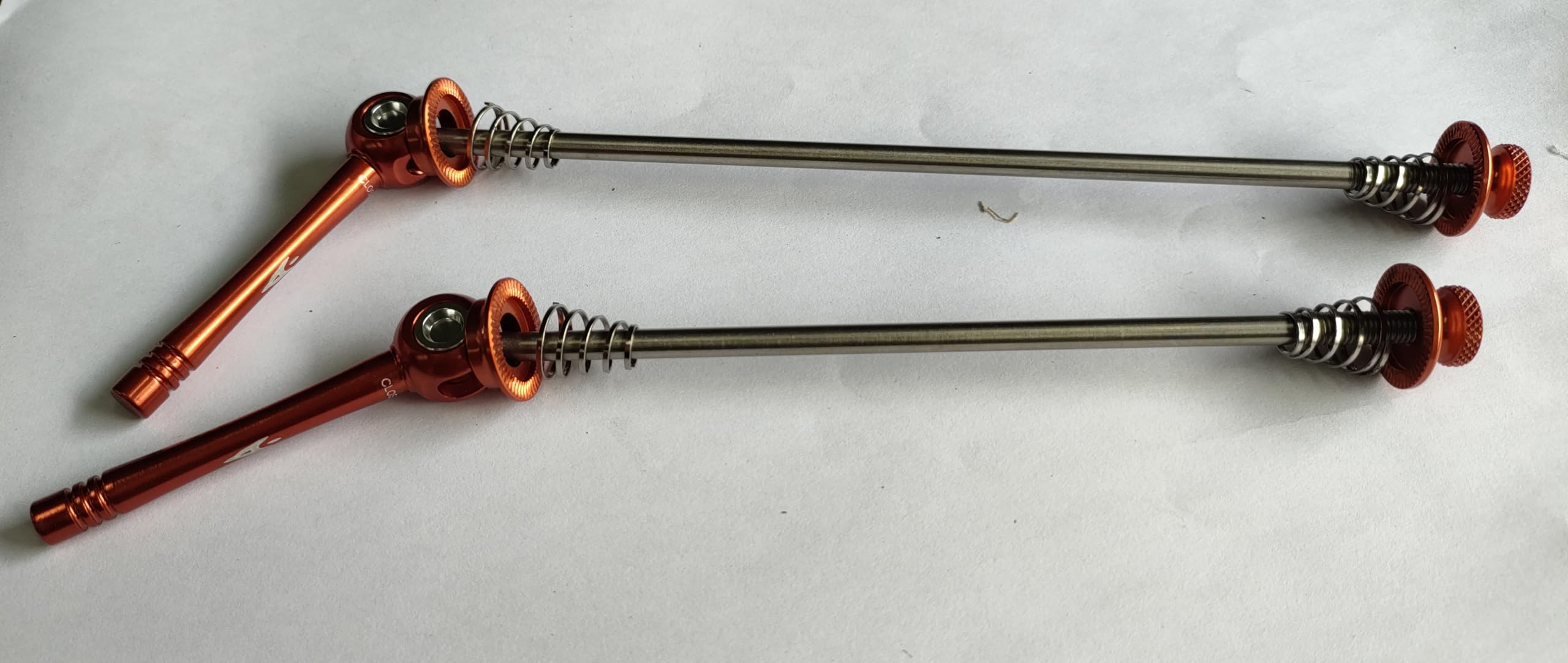 Quick Release XQ2.5 for Road Racing/axle Titanium M5 & Lever Alloy 7075-T6 / front-100mm rear-130mm / Orange