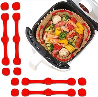 Pack of 12 Air Fryer Silicone Magnets, Magnetic Fasteners to Fix Paper Baking Air Fryer to Prevent Airfryer Paper, Oil Fre…