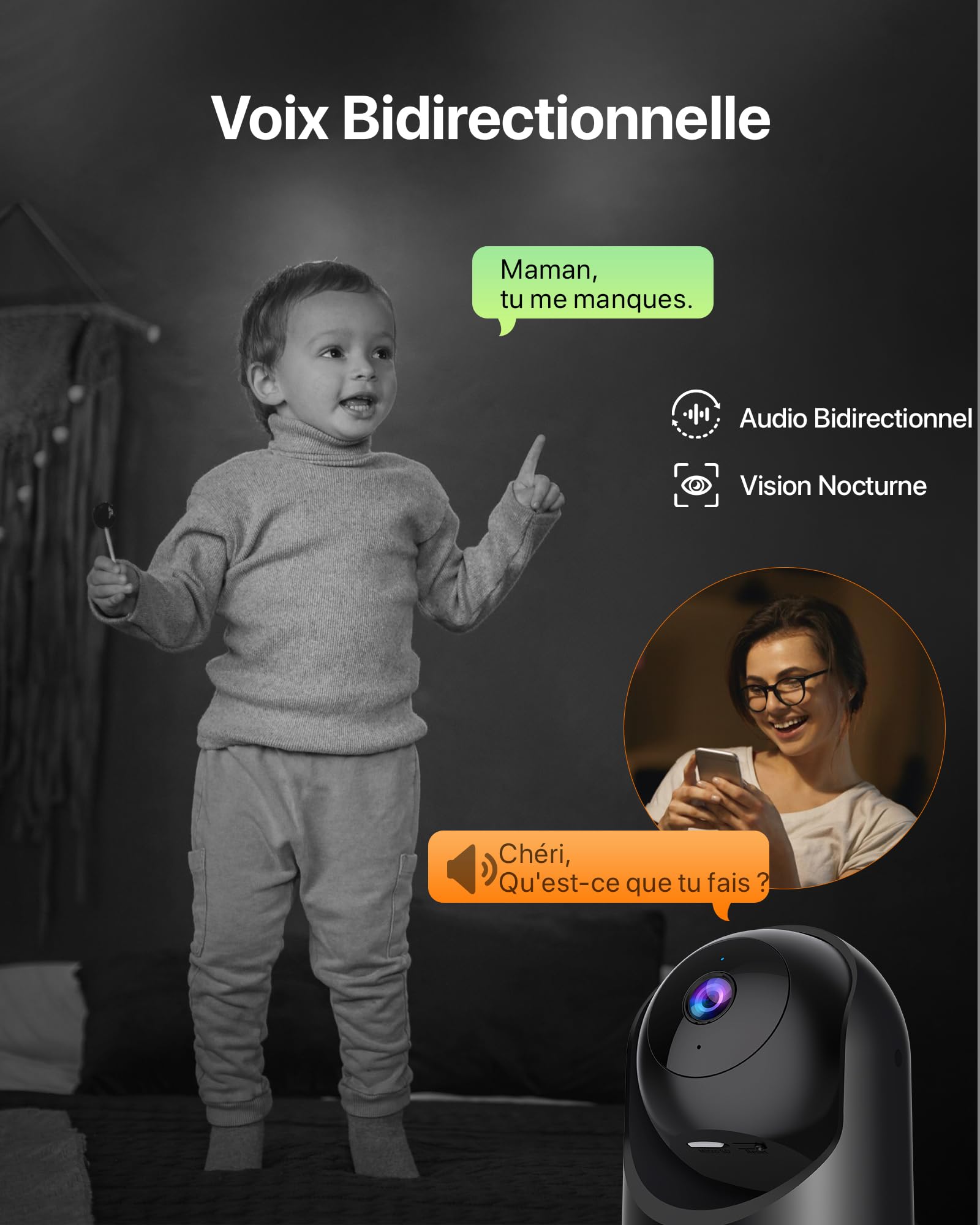Tenda 2K Telecamera Sicurezza Interno — immagine 7 di 15