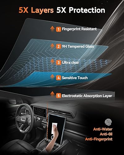 Vista 81 de CDEFG Cristal templado para Chevrolet Silverado/GMC Sierra 2025, pantalla táctil de 13.4 pulgadas, accesorios para Chevy Silverado/Sierra 1500