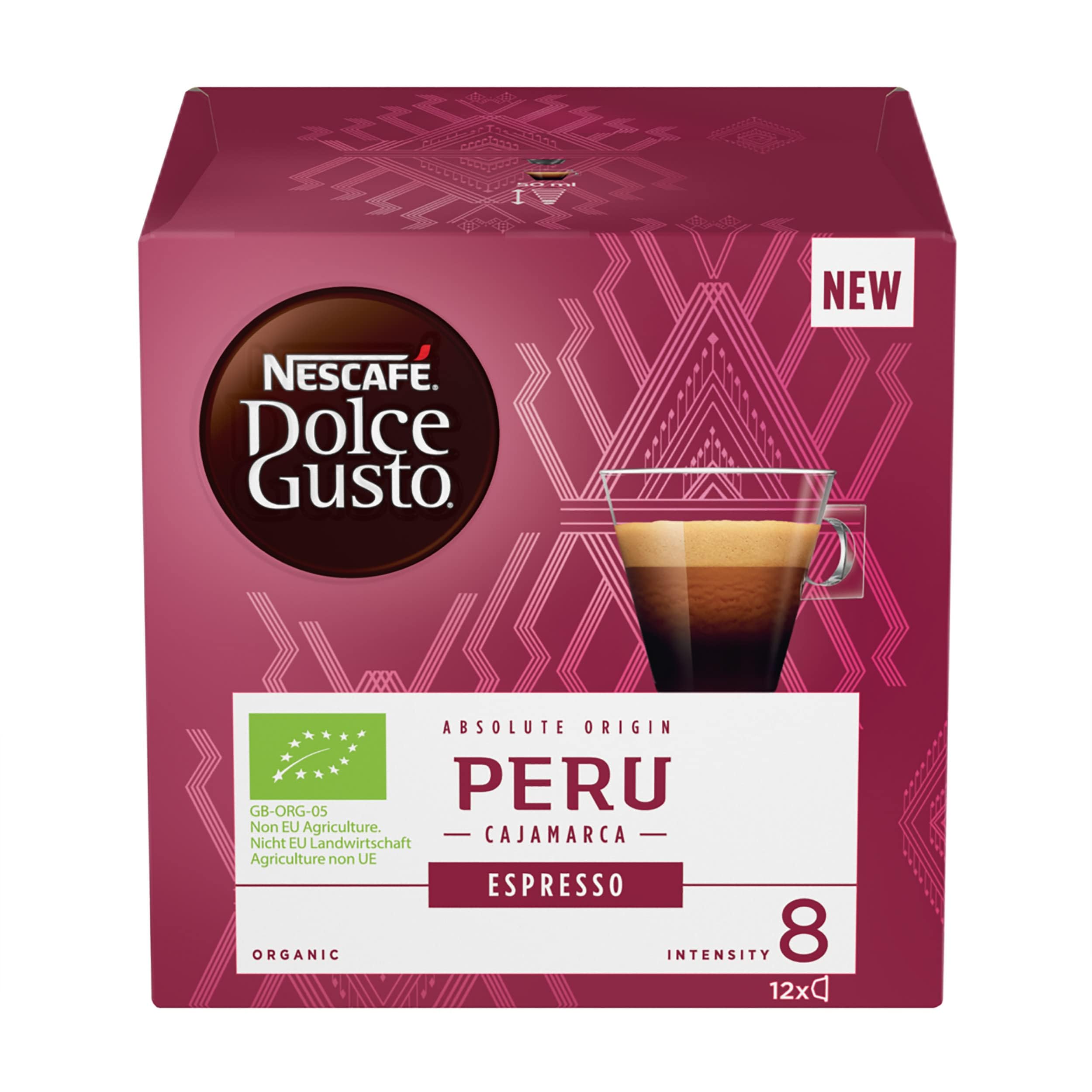 Nescafe Dolce Gusto, Latte Macchiato Caramel Coffee, 16 Capsules, 145.6 grams