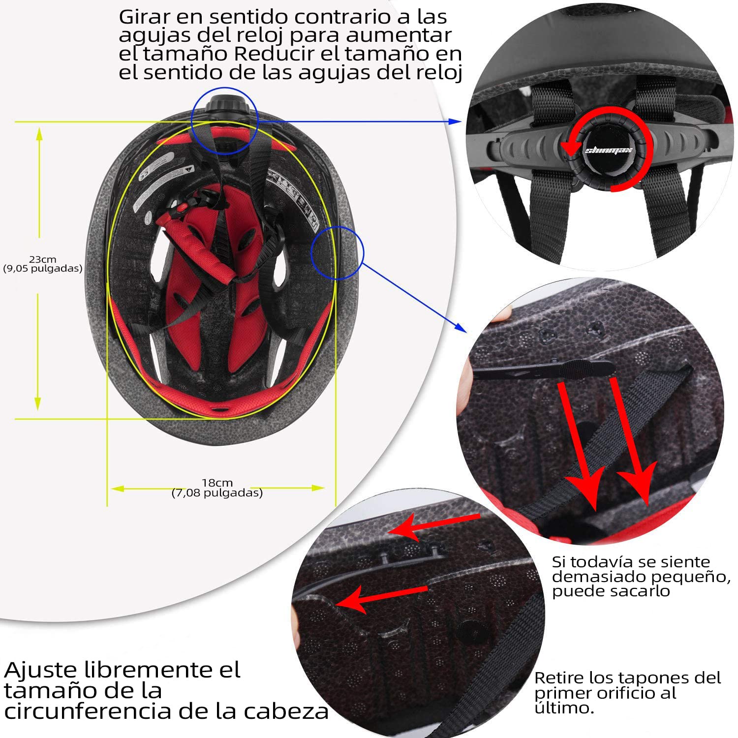 Casco de bicicleta de Kinglead, ajustable, con visor magnético desmontable, certificado CE, Unisex adulto, Negro y blanco