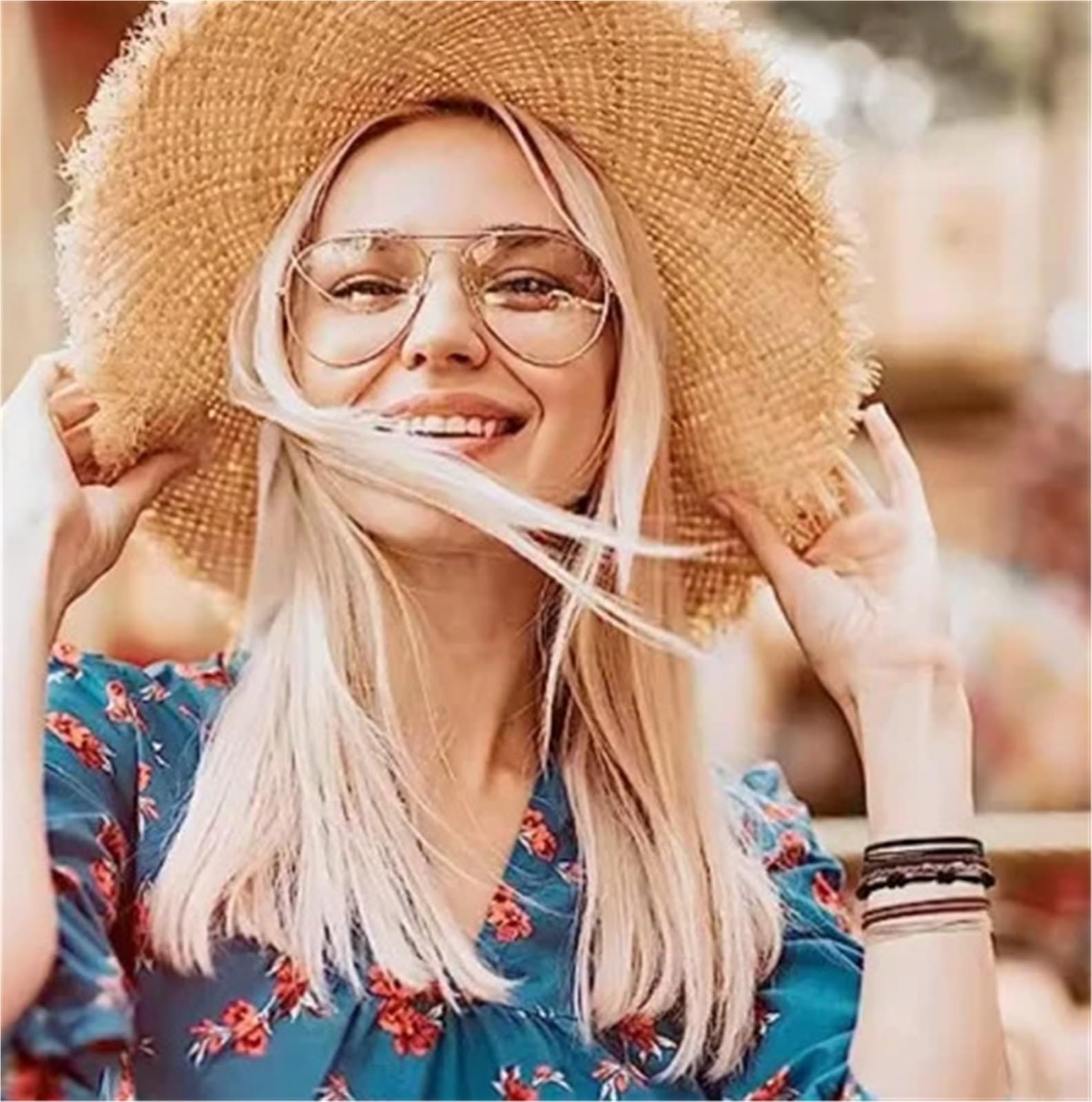 Elastici per capelli, 200 pezzi, stile bohémien, colore: marrone (blu)