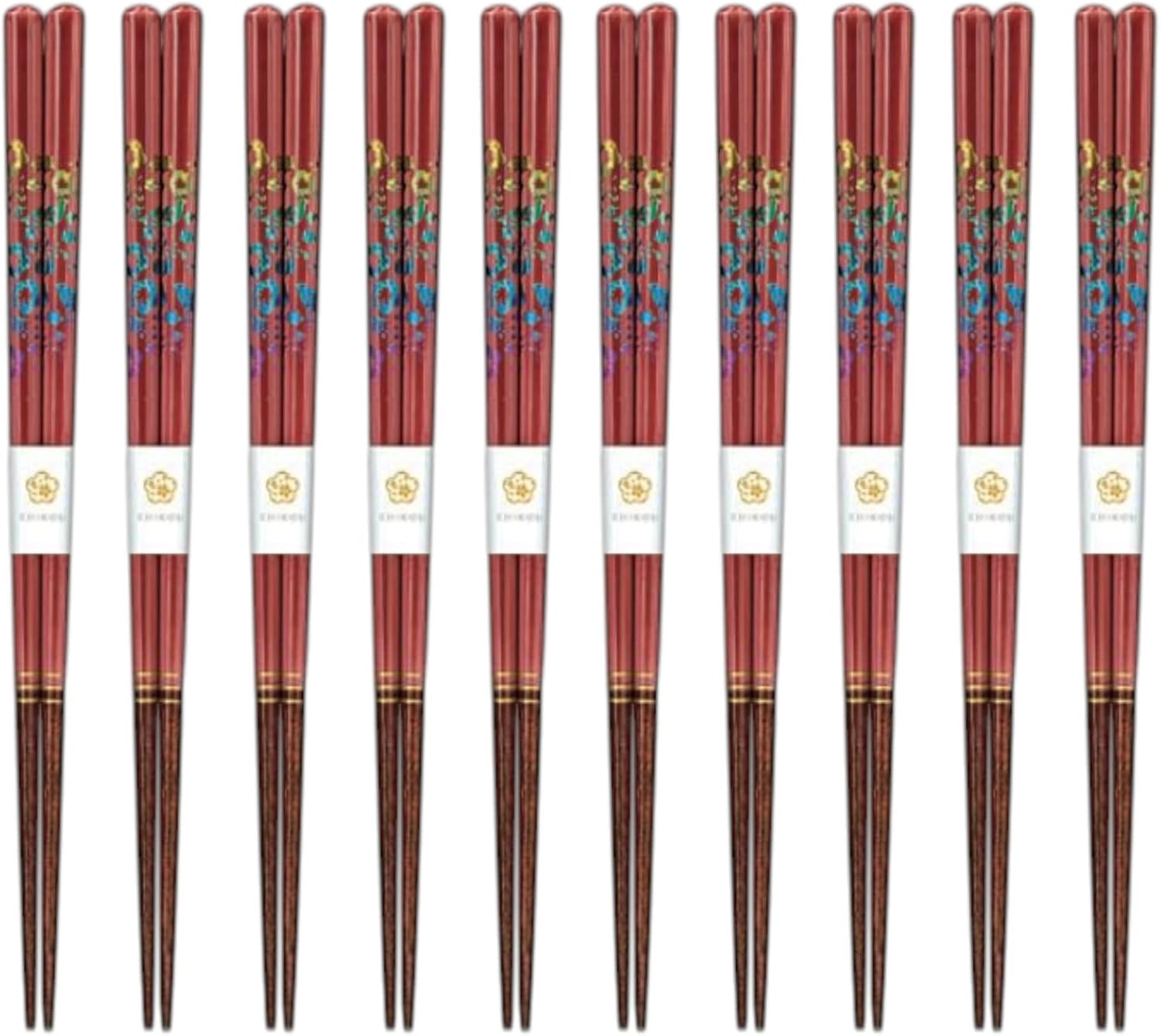 J-kitchens 10 Pair Set of Chopsticks, Bento Box, Picnic, Excursions, Sports Events, Guests, Entertaining, Wooden, Raining, 8.3 inches (21.0 cm), Dishwasher Safe, Made in Japan