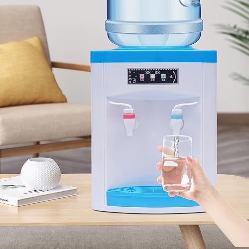 Miniatura 3 de Top Loading Dispensador de agua fría y caliente para encimera, enfriador de agua con capacidad para botellas de 3 o 5 galones para el hogar,