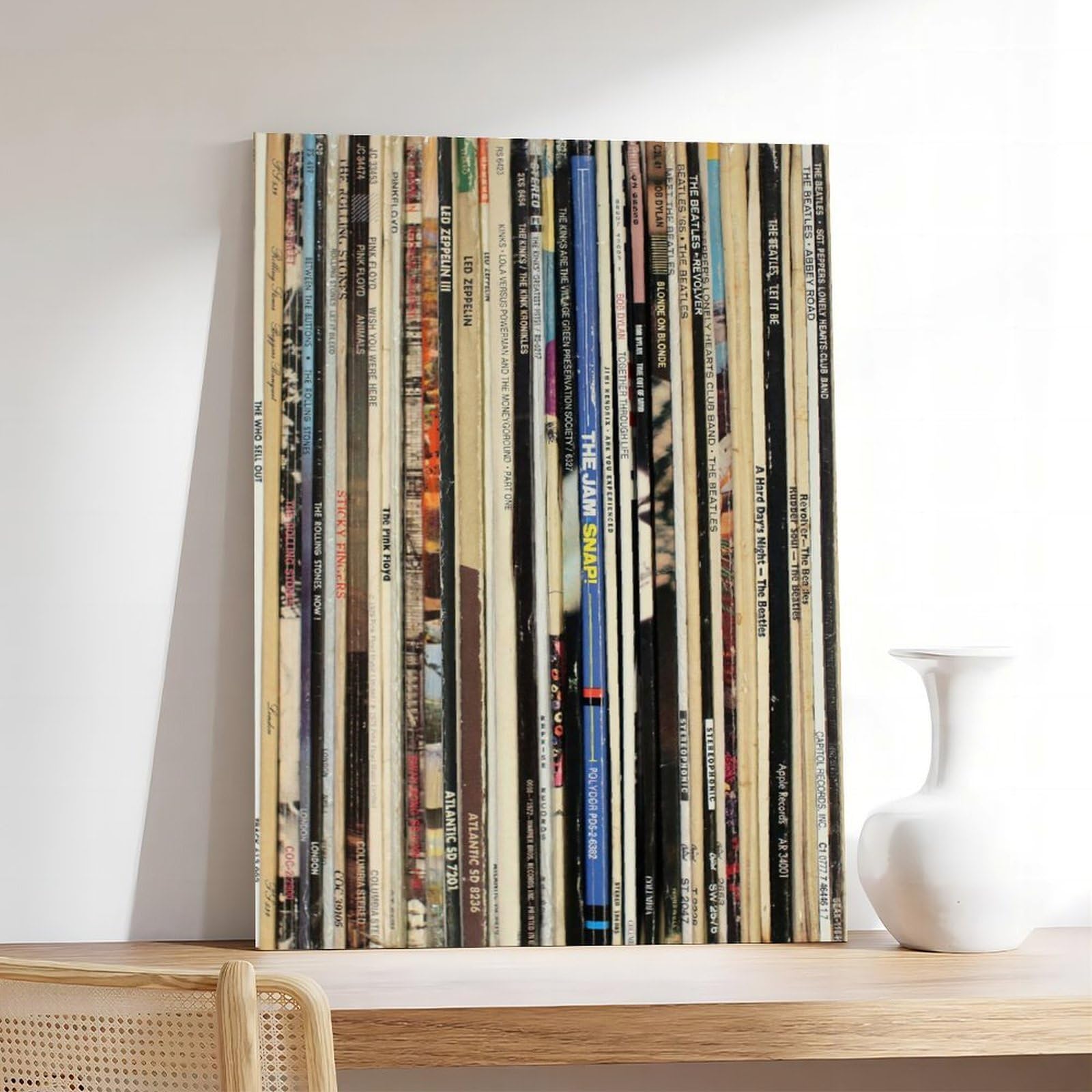 NEOHI Classic Rock płyty winylowe muzyka vintage pokój estetyka płótno nowoczesny plakat sztuka ścienna wydruki obrazy salon sypialnia dekoracja 16 x 24 cale (40 x 60 cm)