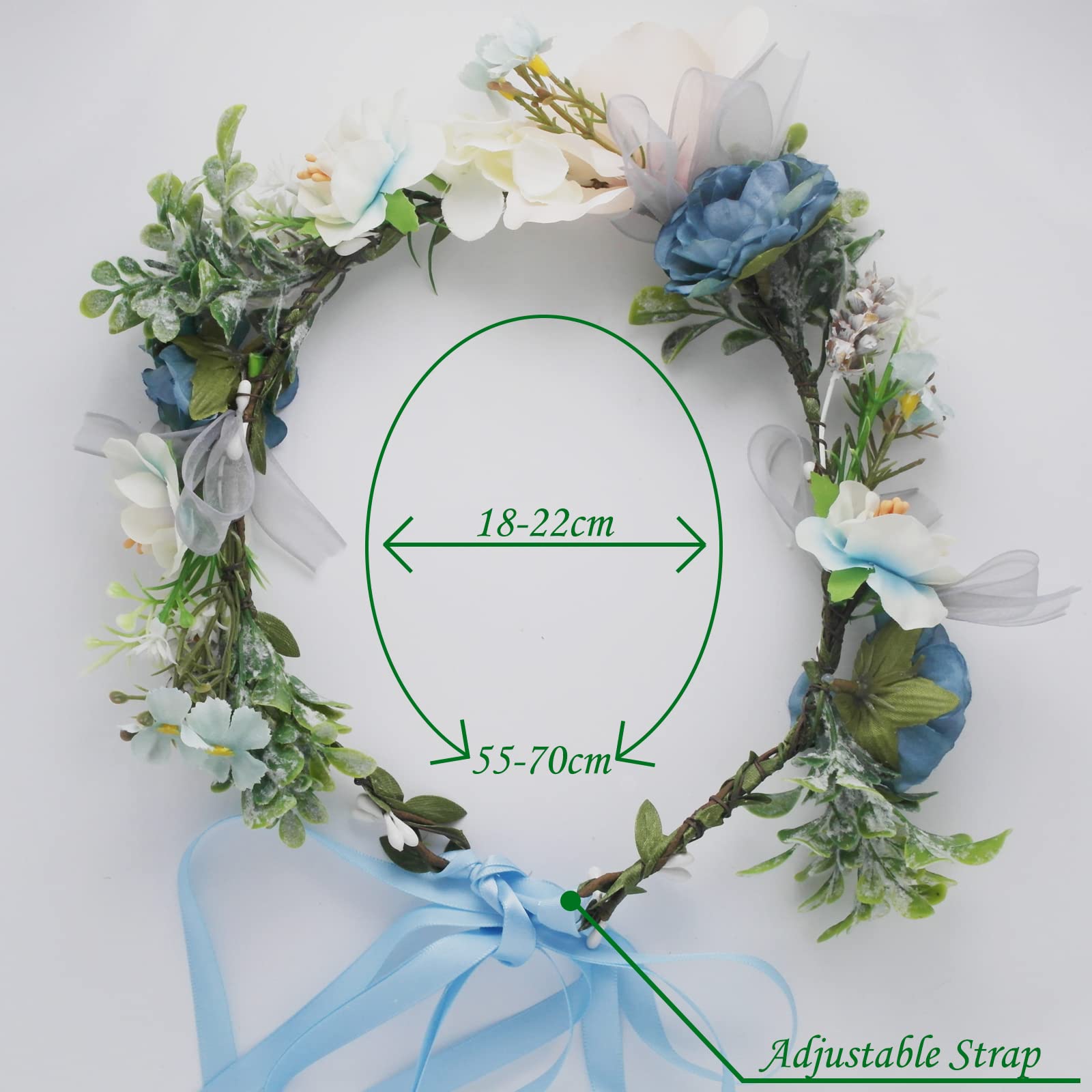 Flower Crown Hair Band For Women Floral Headband Bridal Accessories Garland Festival Wedding Fairy Headpiece - Image 2