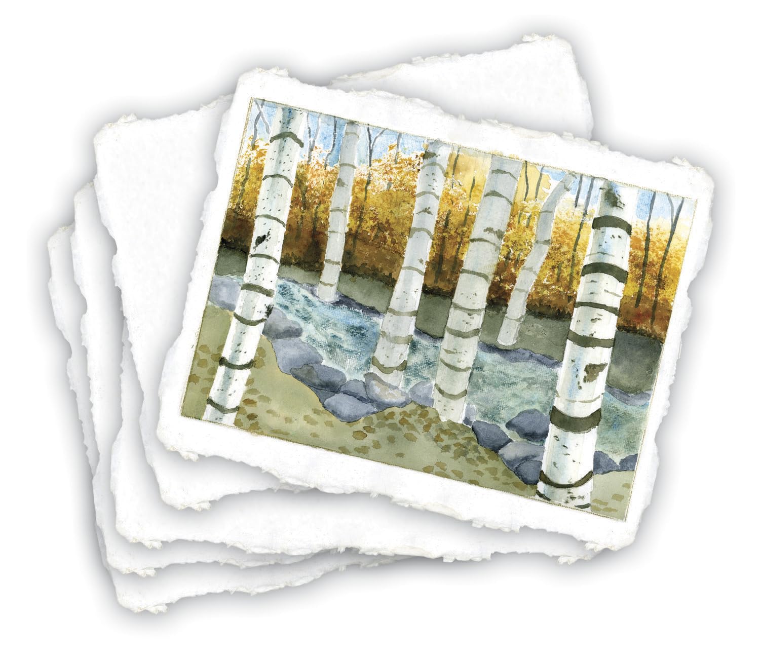 Shizen Design Punjab Watercolor Paper, 9 x 12 Inches, 140 lb, White, 25 Sheets