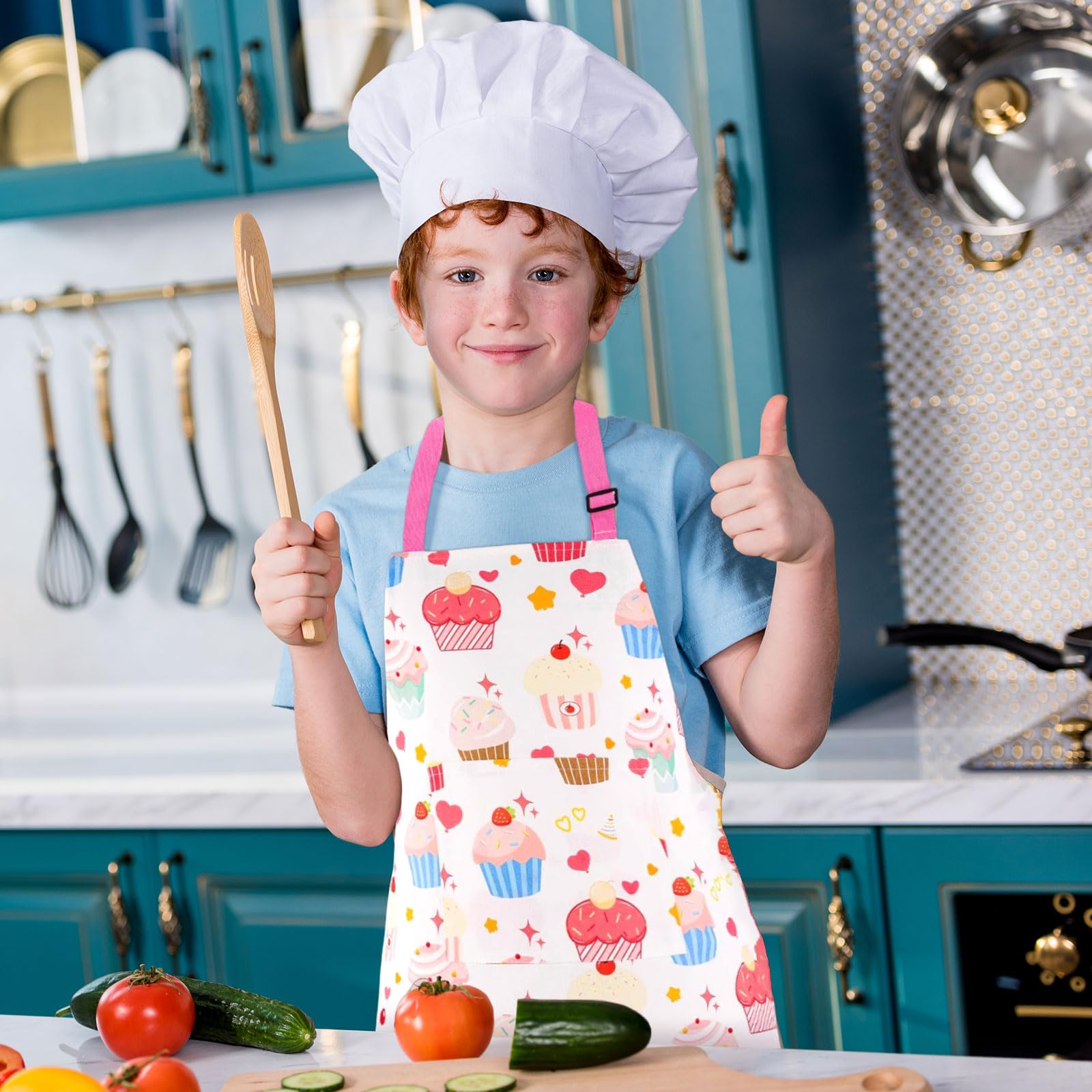 TUONYIS Cartoon Canvas Kids Aprons Kids Aprons - Image 4