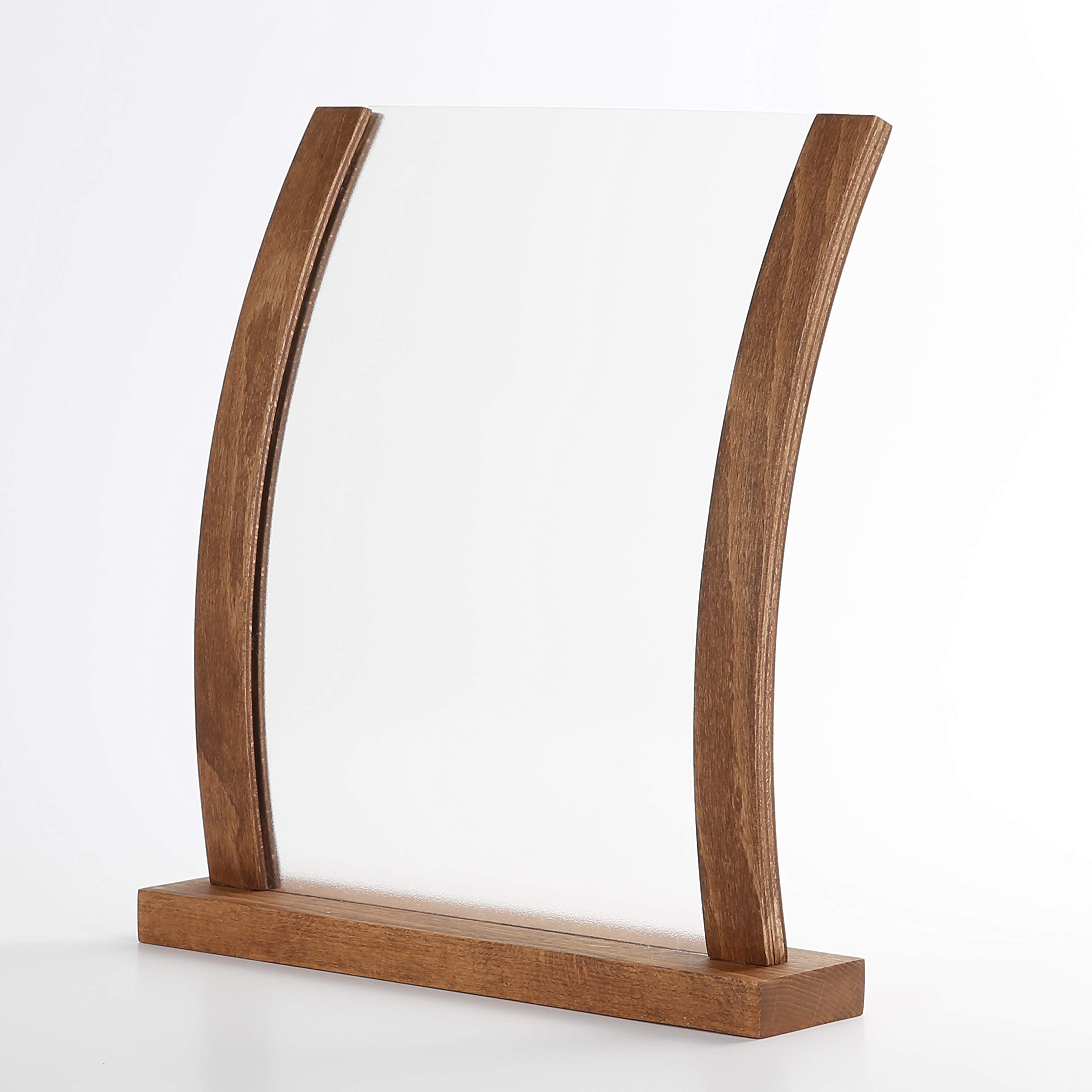 Holz Tischaufsteller (2 St.) Arcade DIN A4 Hochformat Tischkartenhalter aus dunklem Buchenholz