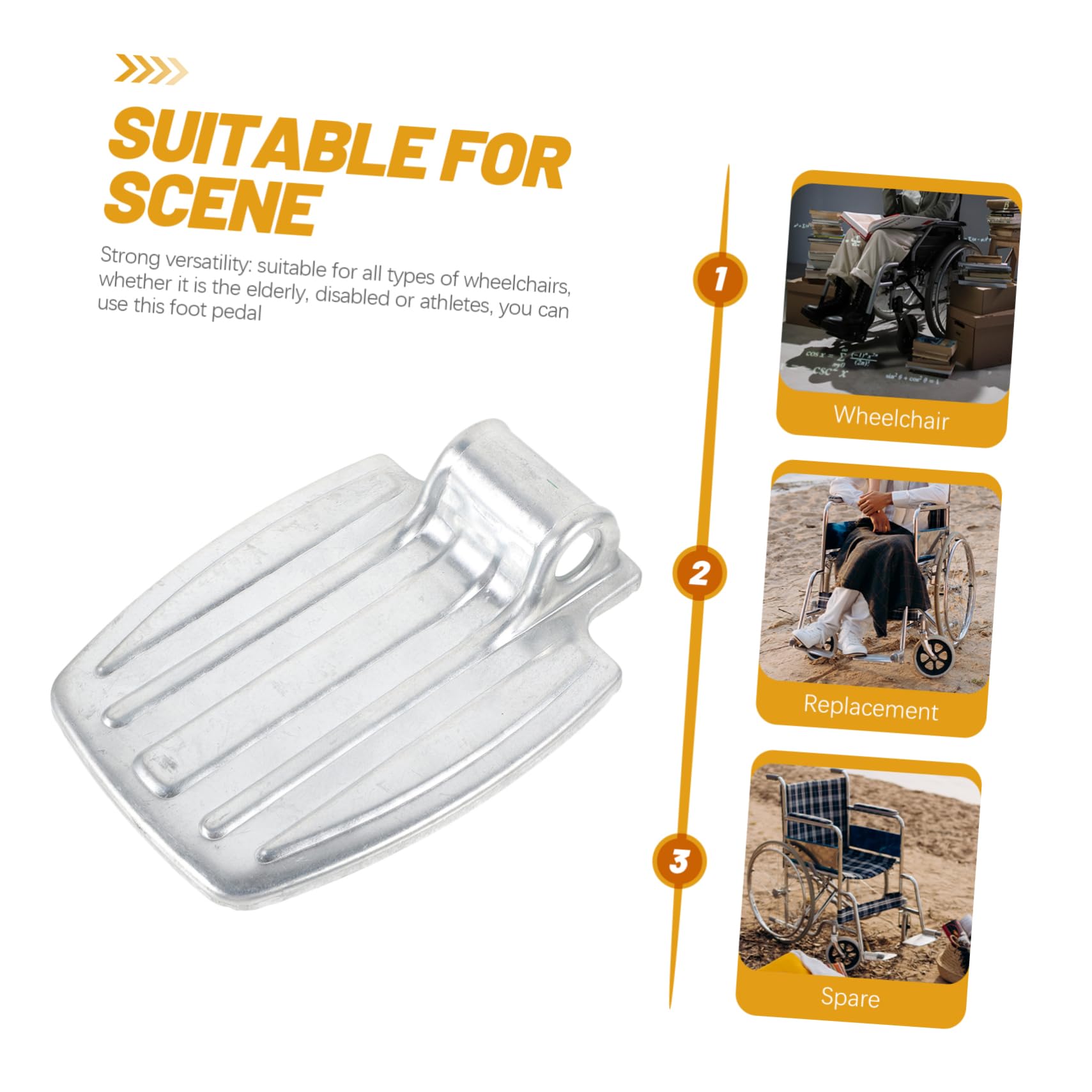 Reposapiés Para Silla De Ruedas De Repuesto Pedal Resistente De Reposapiernas Para Uso Hogar o Clínica