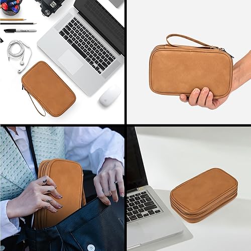 Miniatura 7 de Organizador electrónico para cable de viaje, bolsa organizadora electrónica, funda organizadora de accesorios electrónicos impermeable para banco de