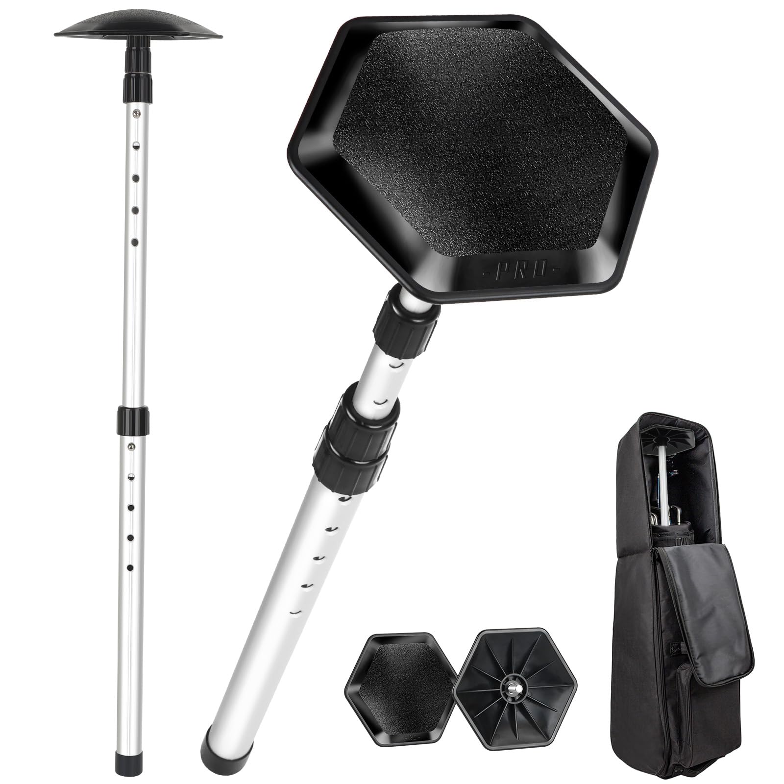 Golf Travel Bag Support Pole,Aluminium Alloy Club Bag Support System,Professional Golf Stand Rod,Height Adjustable&amp;Rubber Top Cover Sturdy Golf Protection Accessory with Anti-Impact