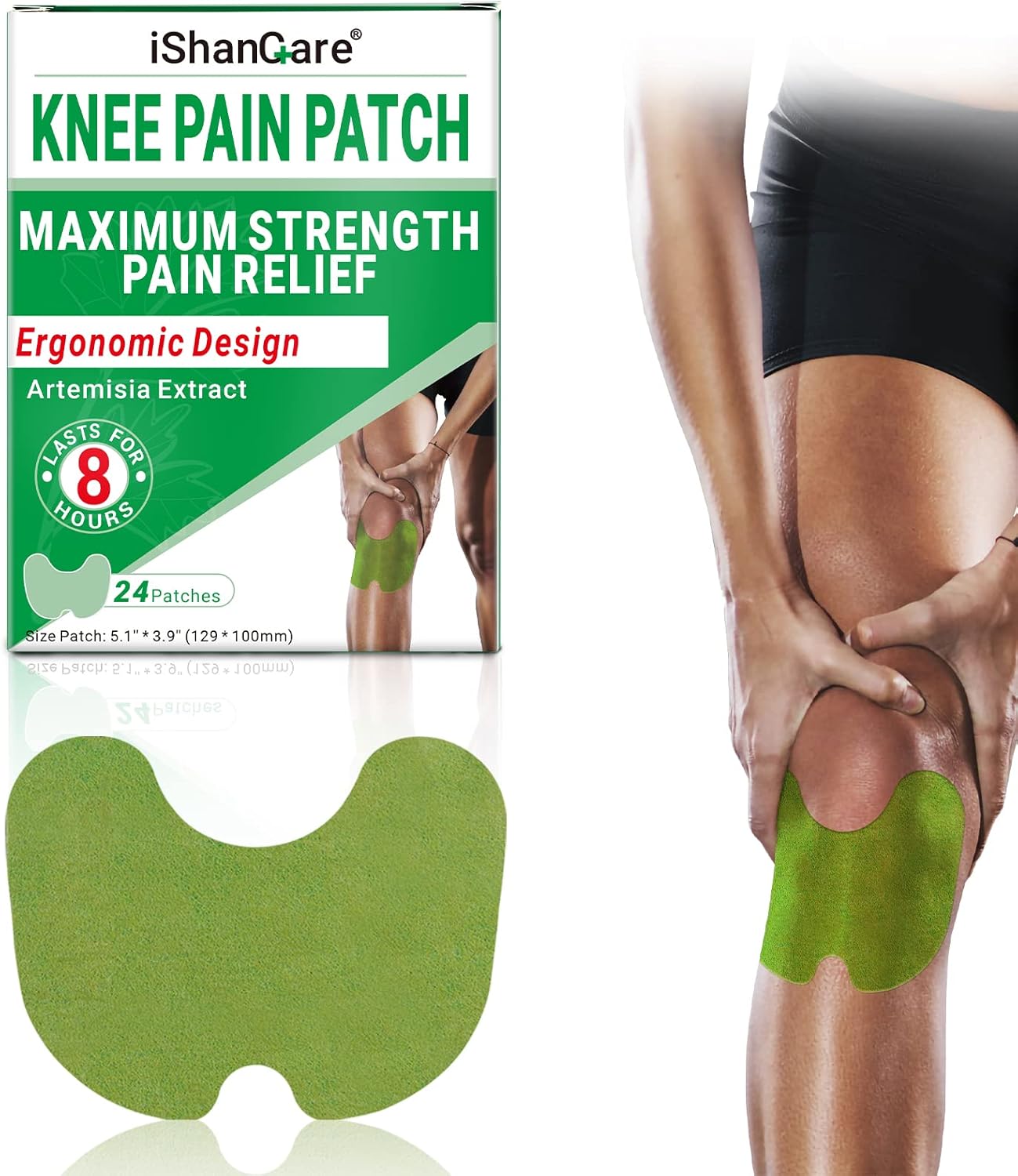 iShanCare Knee Pain Relief Patch Warming Herbal Plaster Maximum Strength Heat